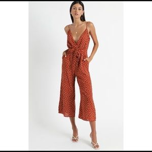 Showpo Thought Provoking Jumpsuit in Rust Spot